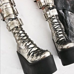 Current mood metallic guardian boots
